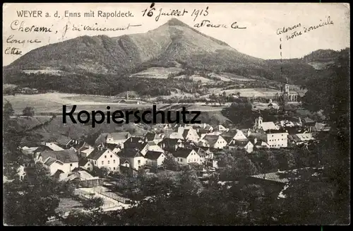 ALTE POSTKARTE WEYER AN DER ENNS MIT RAPOLDECK 1913 AN GEORGES NORMANDY Österreich Austria Autriche Ansichtskarte cpa