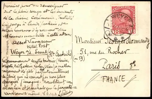 ALTE POSTKARTE WEYER AN DER ENNS MIT RAPOLDECK 1913 AN GEORGES NORMANDY Österreich Austria Autriche Ansichtskarte cpa