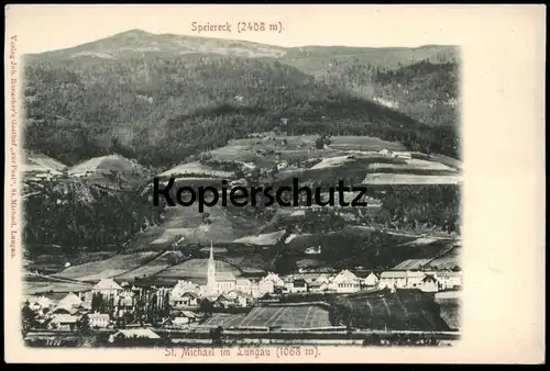 ALTE POSTKARTE SANKT MICHAEL IM LUNGAU ST. (1068 m) MIT SPEIERECK (2408 m) Österreich Austria Ansichtskarte postcard AK