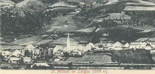ALTE POSTKARTE SANKT MICHAEL IM LUNGAU ST. (1068 m) MIT SPEIERECK (2408 m) Österreich Austria Ansichtskarte postcard AK