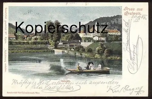 ALTE POSTKARTE GRUSS AUS GRATWEIN OSTSEITE 1903 bei Graz Steiermark Österreich Austria Verlag Schwidernoch cpa postcard