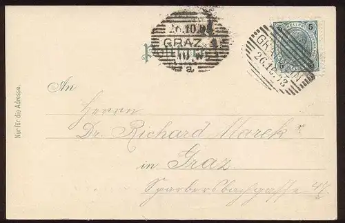 ALTE POSTKARTE GRUSS AUS GRATWEIN OSTSEITE 1903 bei Graz Steiermark Österreich Austria Verlag Schwidernoch cpa postcard