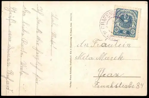 ALTE POSTKARTE GRAFENDORF OSTSTEIERMARK bei Hartberg Steiermark Österreich Austria Autriche Ansichtskarte cpa postcard