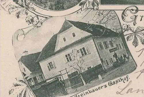 ALTE POSTKARTE GRUSS AUS ST. STEFAN OB STAINZ VILLA DR. STEINBAUER STEINBAUERS GASTHOF Steiermark Austria cpa AK