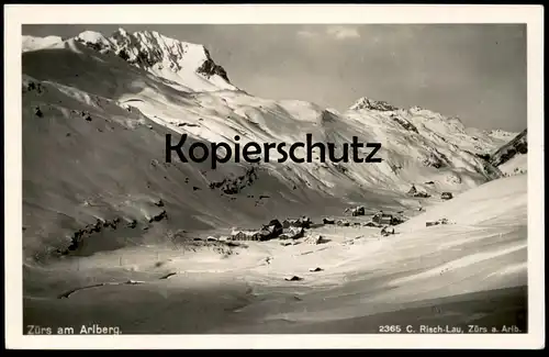 ALTE POSTKARTE ZÜRS AM ARLBERG 1931 Risch-Lau Winter Schnee hiver cpa postcard AK Ansichtskarte