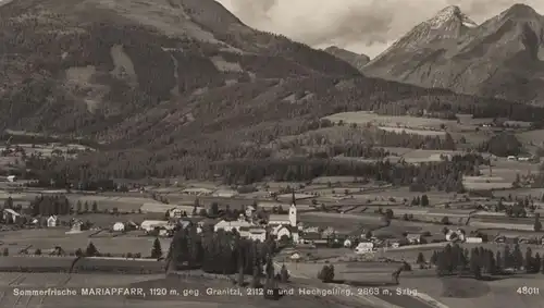 ÄLTERE POSTKARTE SOMMERFRISCHE MARIAPFARR 1120 METER GEGEN GRANITZL UND HOCHGOLLING cpa AK Ansichtskarte postcard