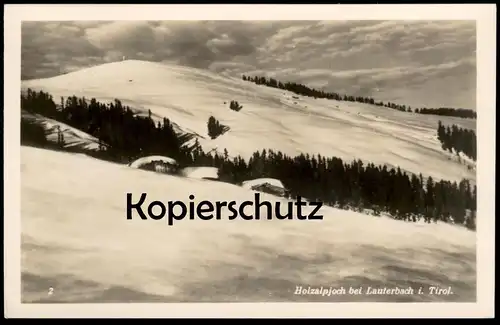 ALTE POSTKARTE HOLZALPJOCH BEI LAUTERBACH IN TIROL BRIXEN IM THALE WINTER SCHNEE cpa AK postcard Ansichtskarte