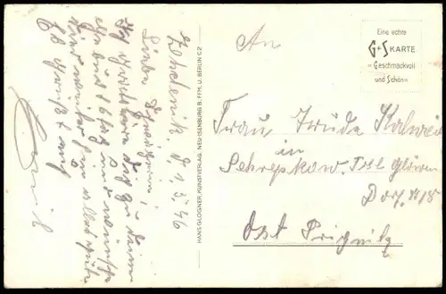 ALTE POSTKARTE ORCHIDEE ORCHID ORCHIDEA 1946 Botanik Plfanze Blume flower Verlag Hans Glogner Ansichtskarte postcard cpa