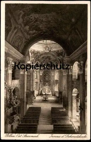 ALTE POSTKARTE PÖLLAU OSTSTEIERMARK INNERES DER DEKANATSKIRCHE 1920 Kirche Poellau Steiermark cpa postcard Ansichtskarte