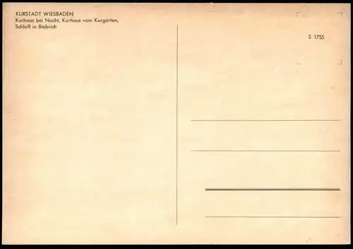 ÄLTERE POSTKARTE GRÜSSE AUS DER KURSTADT WIESBADEN FEUERWERK KURHAUS SCHLOSS IN BIEBRICH fireworks AK cpa postcard