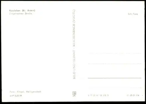 ÄLTERE POSTKARTE ROSSLEBEN KR. ARTERN ZIEGELRODAER STRASSE cpa AK Ansichtskarte postcard