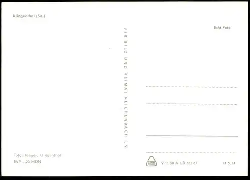 ÄLTERE POSTKARTE KLINGENTHAL PANORAMA TOTALANSICHT GESAMTANSICHT SACHSEN Ansichtskarte AK postcard cpa