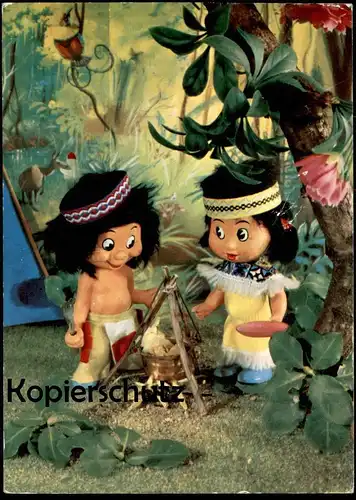 ÄLTERE POSTKARTE HUMMELWERK LAGERFEUER KLEIN ADLERAUGE UND SILBERSCHLANGE WALT DISNEY cpa postcard Ansichtskarte