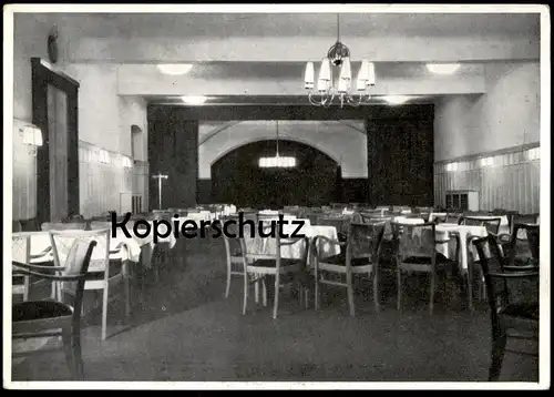 ALTE POSTKARTE HEPPENHEIM BERGSTRASSE PARKHOTEL HOTEL HALBER MOND SAAL INNENANSICHT Ansichtskarte AK cpa postcard