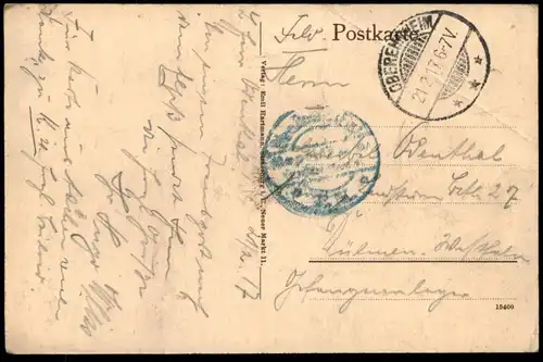 ALTE POSTKARTE OBEREHNHEIM PANORAMA TOTALANSICHT OBERNAI ELSASS ALSACE FELDPOST 1917 AK postcard Ansichtskarte cpa