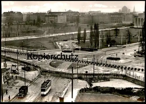 ÄLTERE POSTKARTE BERLIN POTSDAMER PLATZ MIT VERSTÄRKTER BERLINER MAUER THE WALL LE MUR CocaCola Ansichtskarte postcard