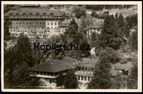 ALTE POSTKARTE BAD WILDBAD KURSAAL UND MILITÄRKURANSTALT Schwarzwald black forest Ansichtskarte postcard cpa AK