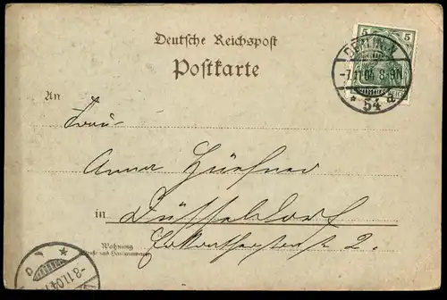 ALTE MONDSCHEIN LITHO POSTKARTE GRUSS AUS BERLIN AUSSTELLUNGSPLATZ AM LEHRTER BAHNHOF Tiergarten Moabit Ansichtskarte