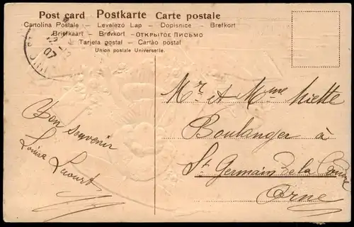 ALTE PRÄGE POSTKARTE DACKEL VERMENSCHLICHT RUDERER GAGE D'AMITIÉ teckel basset dachshund postcard cpa Ansichtskarte AK