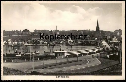ALTE POSTKARTE SONDERBORG HAVN Hafen Sønderborg Sonderburg port Danmark Denmark Dänemark Ansichtskarte postcard