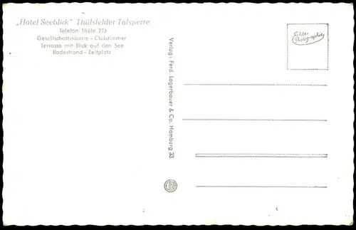 ÄLTERE POSTKARTE THÜLSFELDER TALSPERRE SPORTANGLER HECHT ANGLER Fisher Pecheur Pike Pickerel Brochet Thüle Friesoythe AK