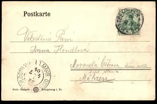 ALTE POSTKARTE KÖNIGSBERG HANDELSHAFEN VON DER BÖRSE GESEHEN Hafen Ostpreussen Kaliningrad port Ansichtskarte postcard