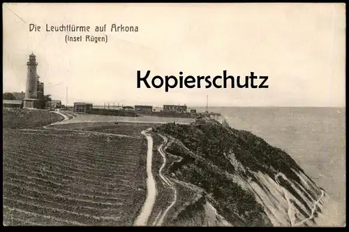 ALTE POSTKARTE INSEL RÜGEN DIE LEUCHTTÜRME AUF ARKONA lighthouse Leuchtturm lighthouses Ansichtskarte AK postcard cpa