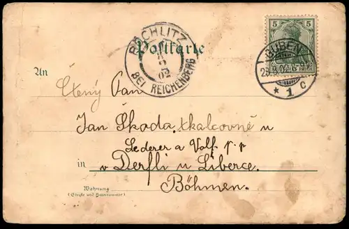 ALTE LITHO POSTKARTE GRUSS AUS GUBEN BAHNHOFSTRASSE THEATER & SCHÜTZENHAUS NEISSEBERGE Ansichtskarte AK postcard
