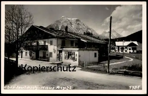 ALTE POSTKARTE OBERLEUTASCH HAUS RIPFL KIOSK TIROL Leutasch Ansichtskarte AK cpa postcard