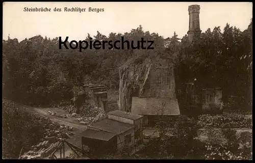 ALTE POSTKARTE STEINBRÜCHE DES ROCHLITZER BERGES Rochlitz Mulde Berg Steinbruch Ansichtskarte postcard cpa