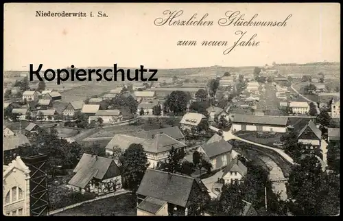 ALTE POSTKARTE NIEDERODERWITZ IN SACHSEN HERZLICHEN GlÜCKWUNSCH ZUM NEUEN JAHRE Nieder-Oderwitz Oderwitz Ansichtskarte