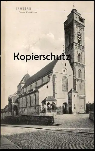 ALTE POSTKARTE BAMBERG OBERE PFARRKIRCHE PFARRE Kirche church église Ansichtskarte cpa postcard AK