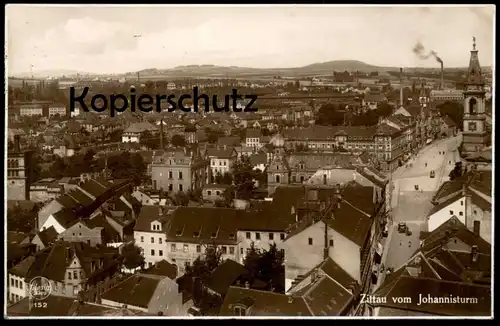 ALTE POSTKARTE ZITTAU VOM JOHANNISTURM Turm tower tour Oberlausitz Sachsen Ansichtskarte AK postcard cpa