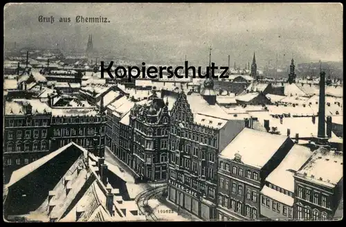 ALTE POSTKARTE GRUSS AUS CHEMNITZ IM WINTER Schnee snow hiver neige AK Ansichtskarte postcard cpa