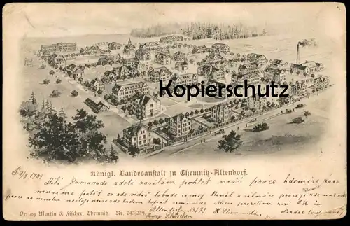 ALTE POSTKARTE KÖNIGLICHE LANDESANSTALT ZU CHEMNITZ ALTENDORF AK Ansichtskarte postcard cpa