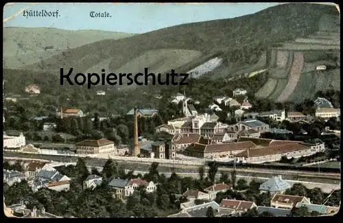 ALTE POSTKARTE HÜTTELDORF TOTALE Total Gesamtansicht Panorama Wien XIII AK cpa postcard Ansichtskarte