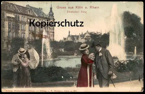 ALTE POSTKARTE GRUSS AUS KÖLN KÖLNER MOMENTAUFNAHME Schirm umbrella Fotomontage montage photo Ansichtskarte cpa postcard