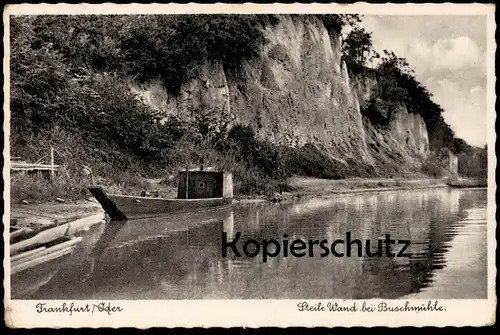 ALTE POSTKARTE FRANKFURT AN DER ODER STEILE WAND BEI BUSCHMÜHLE Ansichtskarte postcard AK cpa