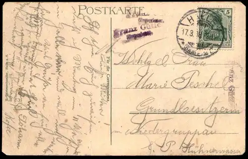 ALTE POSTKARTE HALLE SAALE HOTEL GOLDENE KUGEL HOTEL EUROPA RIEBECKPLATZ MAGDEBURGER STRASSE Ansichtskarte postcard cpa