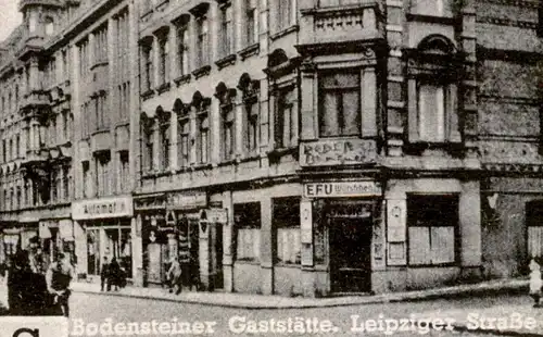 ALTE POSTKARTE HALLE SAALE BODENSTEINER GASTSTÄTTE 1942 JOHANNES ROLKE BIERQUELLE COBURGER BIERSTUBE Ansichtskarte AK