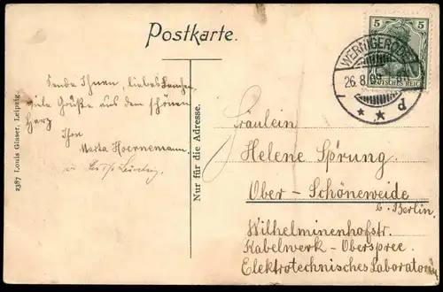 ALTE POSTKARTE BODETAL IM HARZ PARTIE MIT KRONENTEMPEL HOTEL KÖNIGSRUHE Thale Ansichtskarte cpa AK postcard