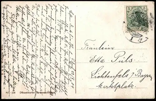 ALTE POSTKARTE DÜSSELDORF MAJOLIKAHÄUSCHEN IM HOFGARTEN Majolika montage photo pushchair Kinderwagen pram poussette AK