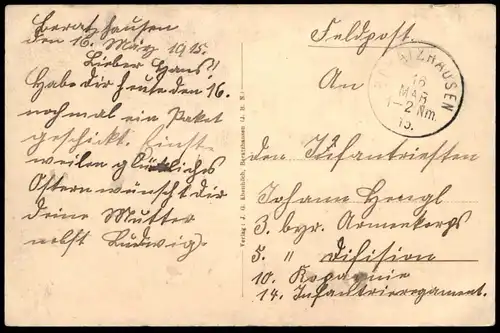 ALTE POSTKARTE BERATZHAUSEN 1914 IN DER HEIMAT, IN DER HEIMAT DA GIBT'S EIN WIEDERSEH'N MÄDCHENSCHULE BAHNHOF station