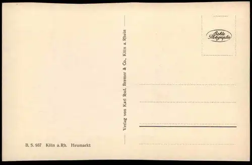ALTE POSTKARTE KÖLN AM RHEIN HEUMARKT AUTO STRASSENBAHN UM 1935 DENKMAL FRIEDR. WILHELM III. Cöln Ansichtskarte postcard
