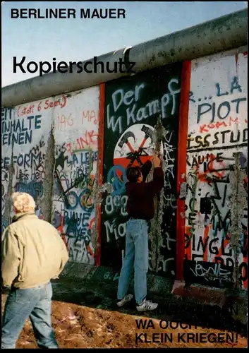 ÄLTERE POSTKARTE BERLIN BERLINER MAUER 1989 MAUERFALL DIR WERDEN WA OOCH NOCH KLEIN KRIEGEN LE MUR THE WALL AK postcard