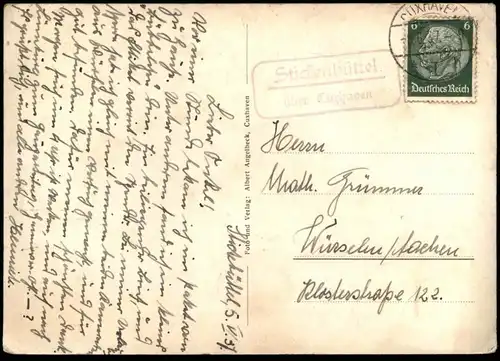 ALTE POSTKARTE CUXHAVEN DUHNEN AM DORFBRUNNEN 1937 RECHTECKSTEMPEL STICKENBÜTTEL ÜBER.. deep well Ansichtskarte postcard