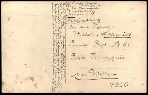 ALTE FOTO POSTKARTE 2. ERSATZKOMPAGNIE MINDEN 4. ABTEILUNG 1916 AK 1. Weltkrieg guerre Soldat cpa postcard Ansichtskarte