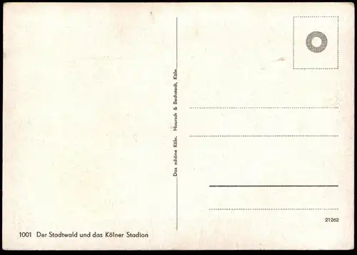 ALTE POSTKARTE KÖLN DER STADTWALD UND DAS KÖLNER STADION LINDENTHAL BRAUNSFELD MÜNGERSDORF STADTPLAN MAP CÖLN