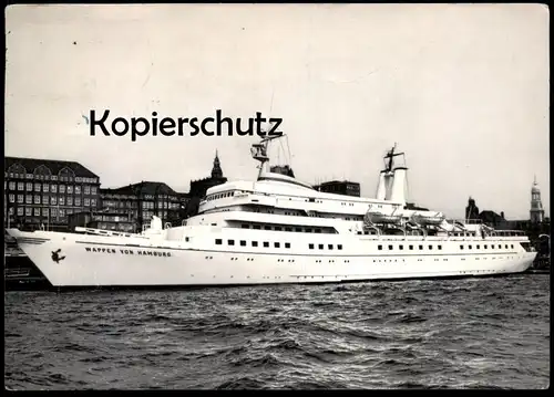 ÄLTERE POSTKARTE HAMBURG FAHRGASTSCHIFF MS WAPPEN VON HAMBURG Schiff ship bateau Ansichtskarte AK cpa postcard