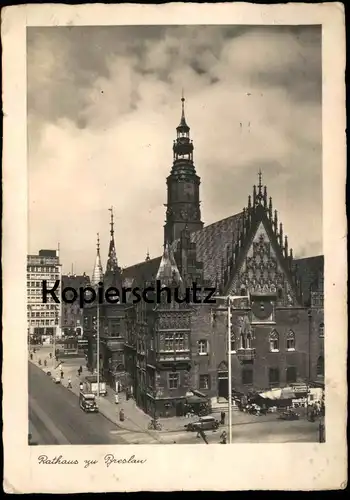 ALTE POSTKARTE TURN- & SPORTFEST 1938 RATHAUS ZU BRESLAU Zigarren Sonderstempel 31.07.1938 Ansichtskarte postcard cpa AK
